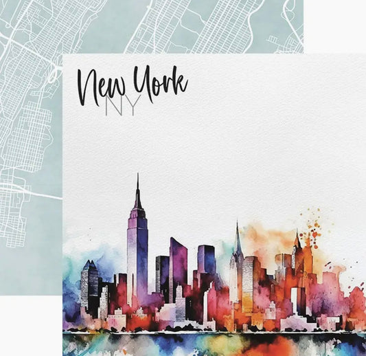 New York 12x12 Double Sided Scrapbook Paper