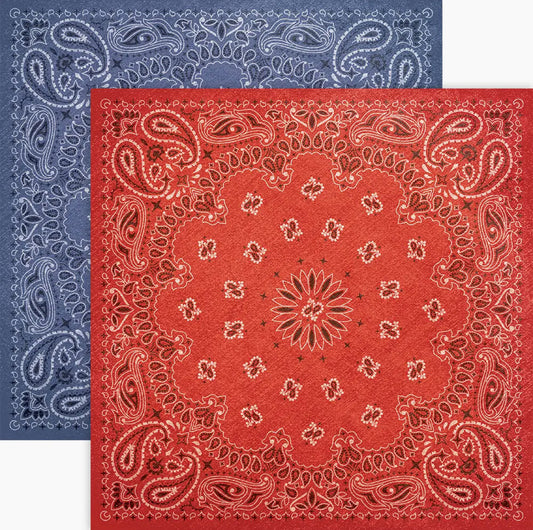 Bandana 12x12 Double Sided Scrapbook Paper