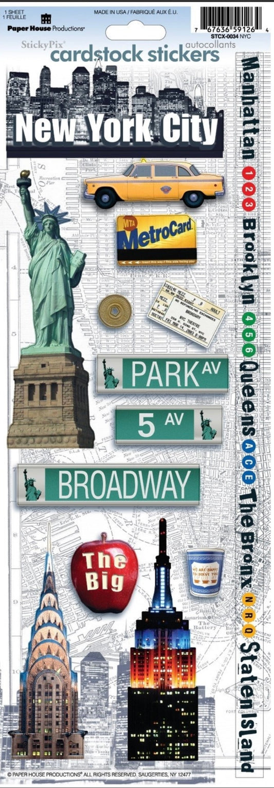 New York City Cardstock Stickers