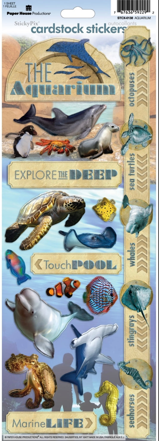 Aquarium Card Stock Stickers-Best Seller