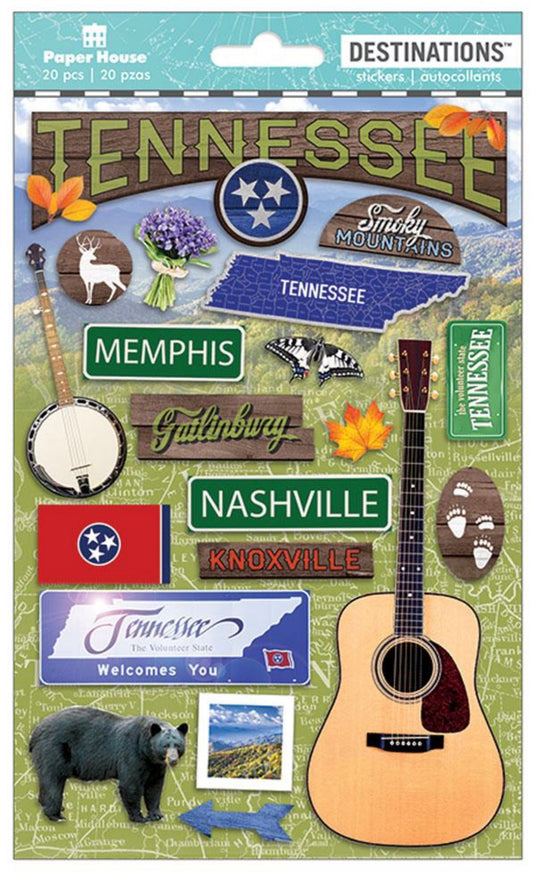Travel Tennessee Dimensional Stickers