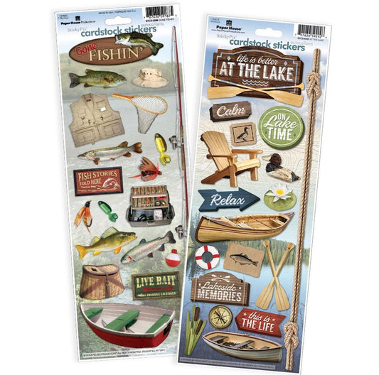 Fishing/Lake Life Cardstock Stickers