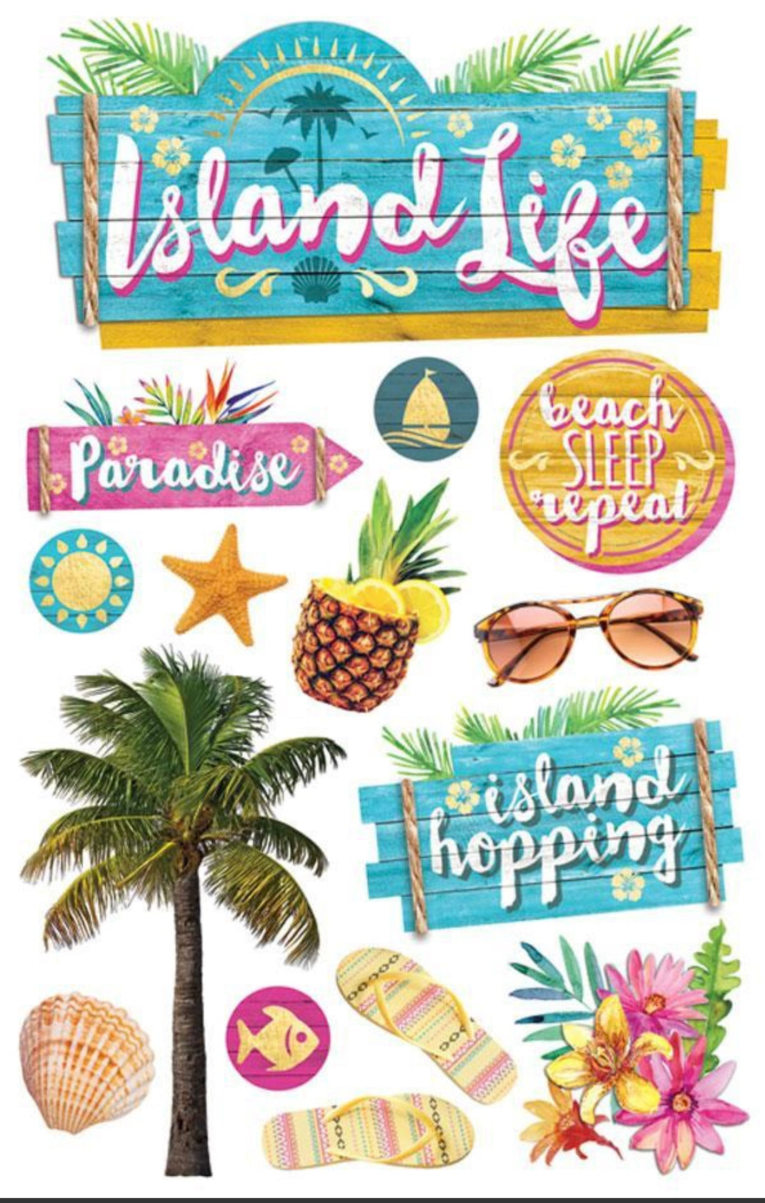 Island Life Dimensional Stickers