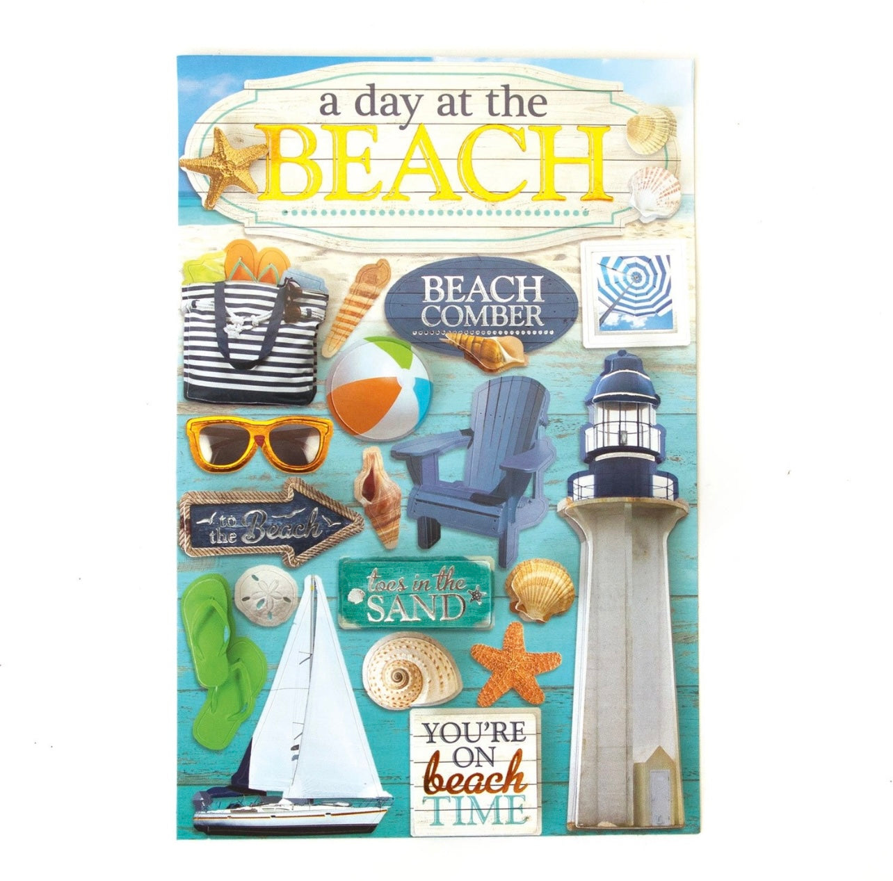 Travel Beach 2D Destinations Dimensional Stickers