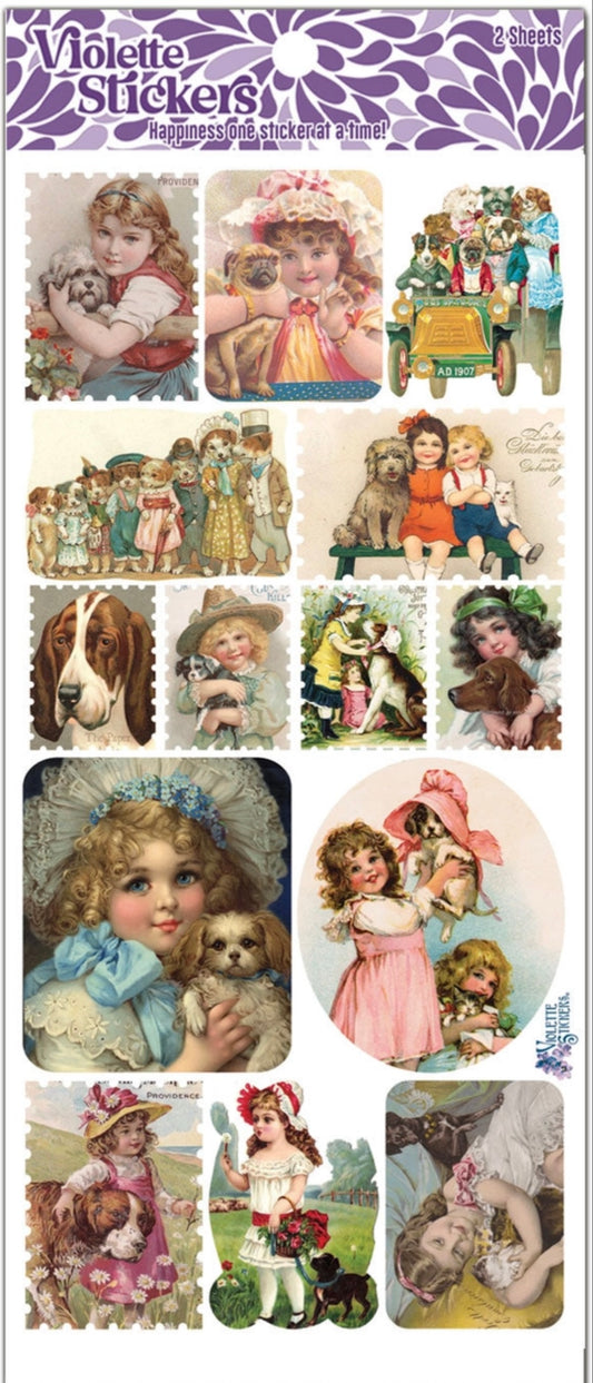 Victorian Dogs Stickers