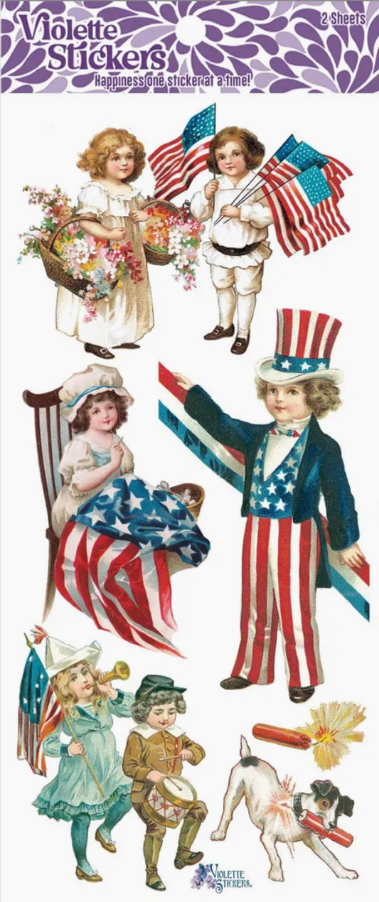 Vintage July 4th Stickers-Best Seller
